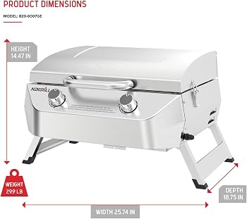 Amazon.com: Nexgrill Stainless Steel 2-Burner Portable Gas Grill